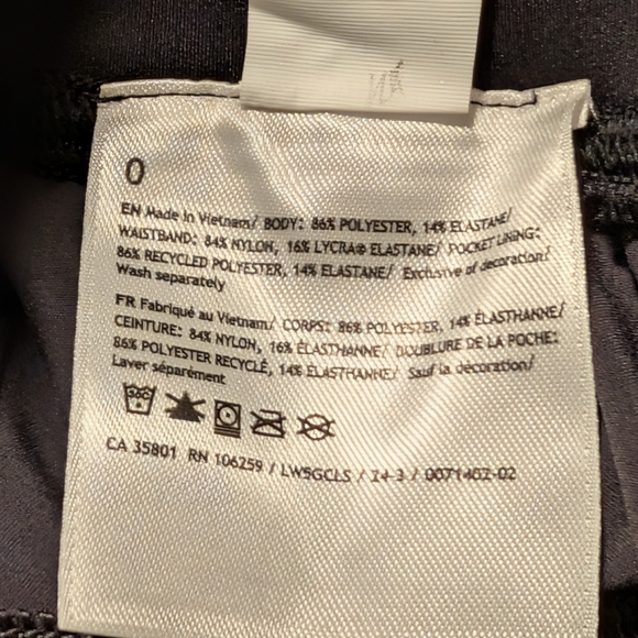 lululemon athletica Charcoal and White Joggers Sz.0 - Picture 9 of 10